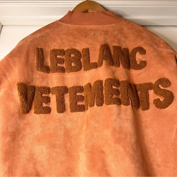 LEBLANC Faux Suede Bomber Jacket - Size Small - Picture 4 of 13